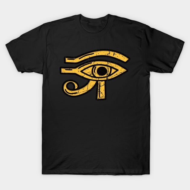 Eye of Ra Re Egyptian Hieroglyphics Egypt Pyramid T-Shirt by MooonTees